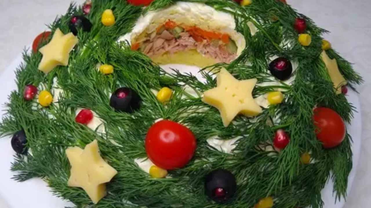 Салат «Рождественский» — идеальное сочетание простоты и изысканности: шикарное блюдо на новогодний стол